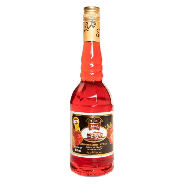 Anjar Strawberry Syrup Box 12pcs x 600ml | عنجر شراب الفريز - 2kShopping