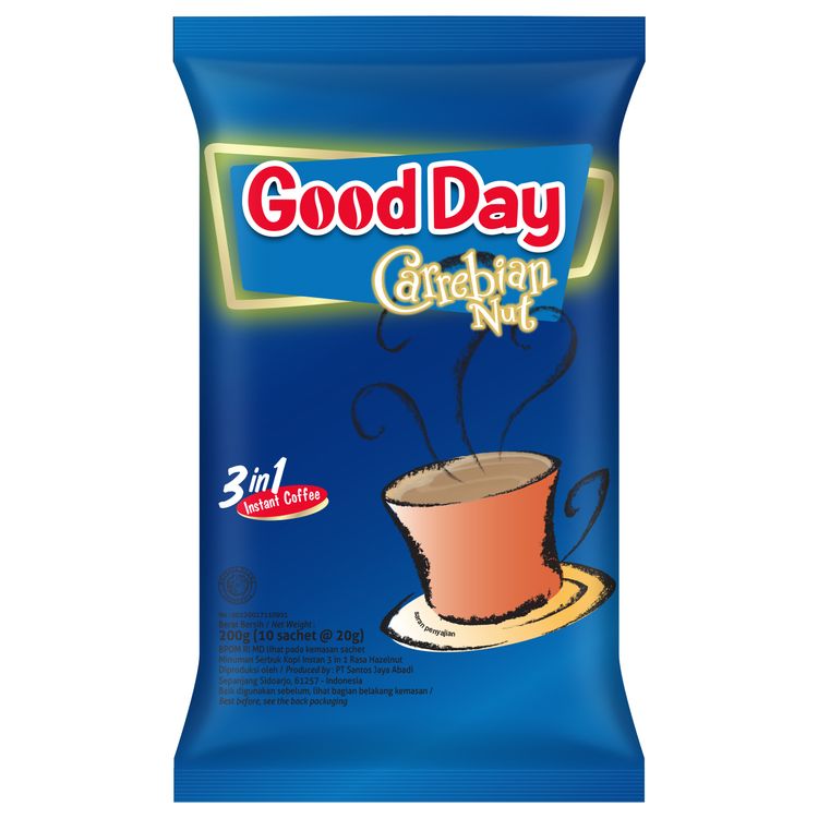 Good Day Carrebian Nut Instatnt Coffee Mix 20g |قهوة كاريبية ٣في ١