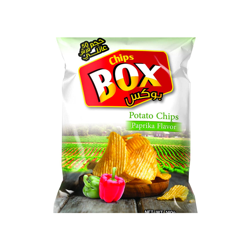Box Chips Paprika Flavour ( 48g x 24 ) | بوكس شيبس بطعم البابريكا