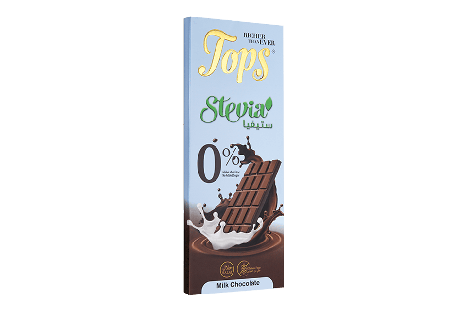 Tops Chocolate Bar Milk Sugar - Free Stevia Pack 12 X 50g - 2kShopping