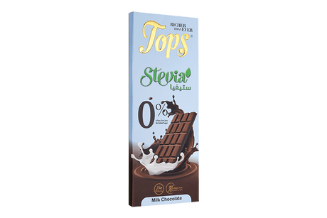 Tops Chocolate Bar Milk Sugar - Free Stevia Pack 12 X 50g - 2kShopping
