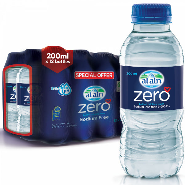 Al Ain water Zero Sodium 200 ml x 24 | مياه العين زيرو صوديوم