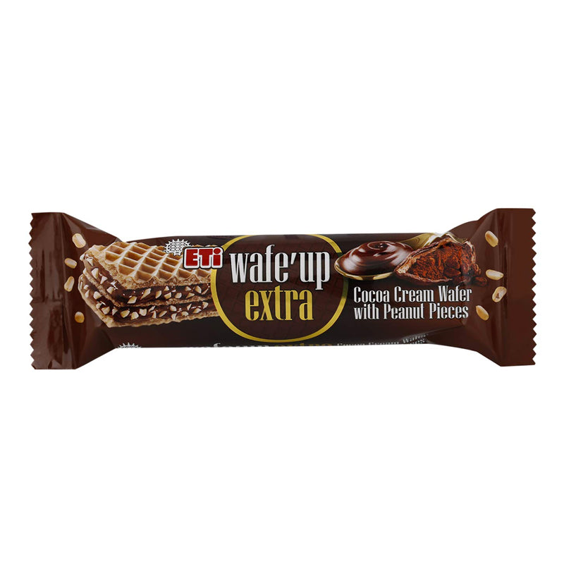 ETI Wafe'up Extra Cocoa Cream Wafer with Peanut ( 29g x 24 ) |وافر محشية بكريمة البندق و قطع الفول السوداني