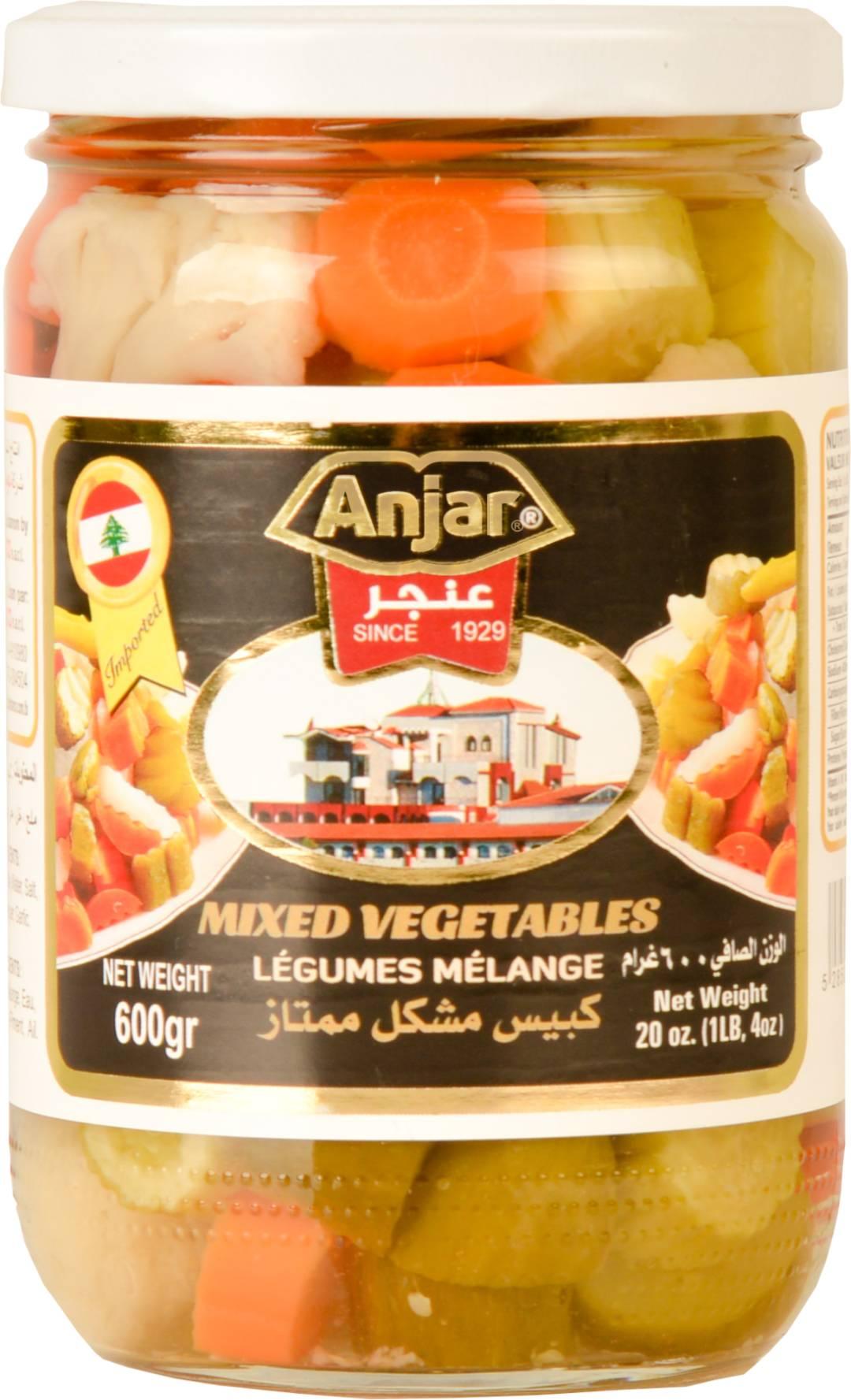 Anjar Pickled Mixed Vegetables Box 12 Pcs x 600g | عنجر مخلل خضار مشكل