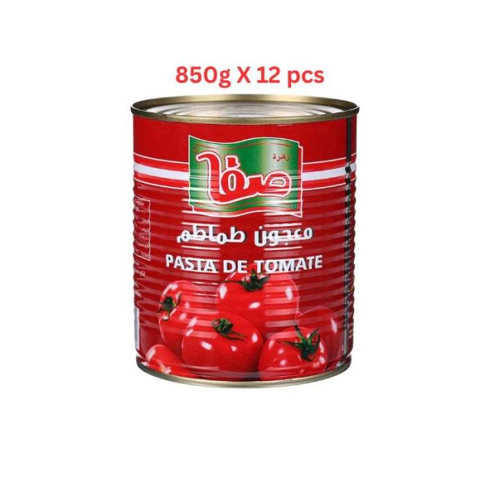 Safa Tomato Paste (Pack Of 12 X 850g)