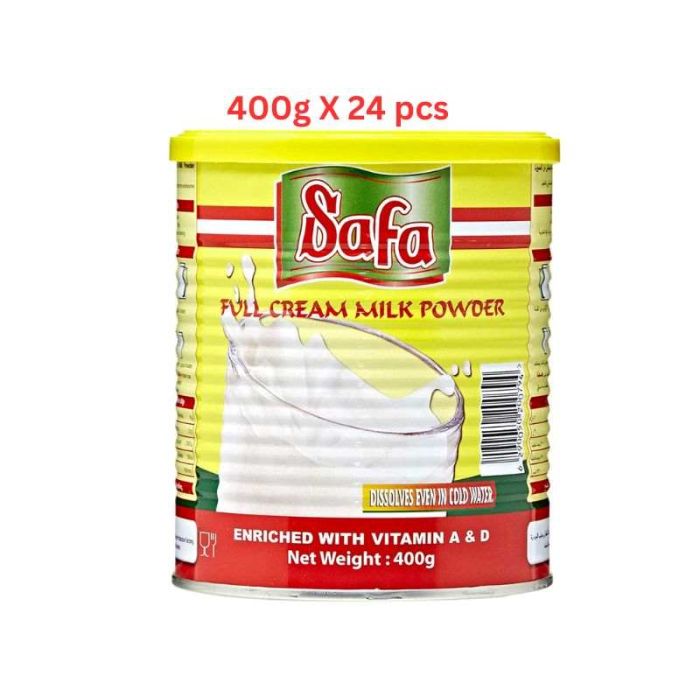 Safa Milk Powder Tin (Pack Of 24 X 400g)