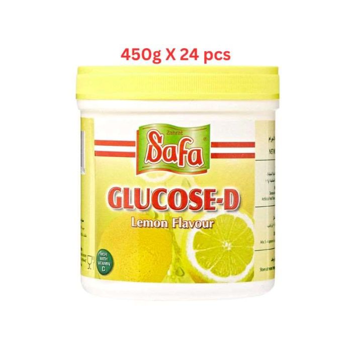 Safa Glucose Lemon Flavour (Pack Of 24 X 450g)
