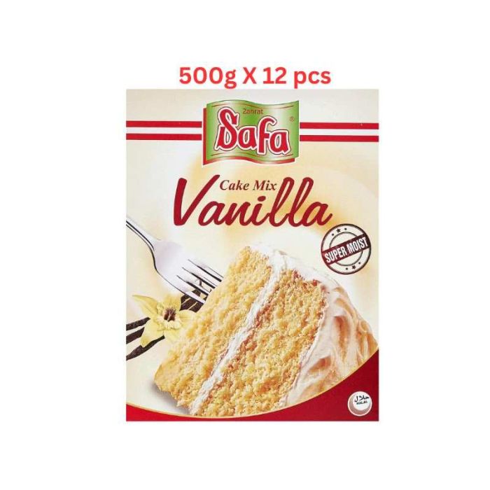 Safa Cake Mix Vanila (Pack Of 12 X 500g)