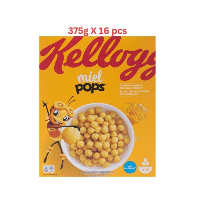 Kellogg's Corn Pops Miel Pops (Pack Of 16 X 375g)