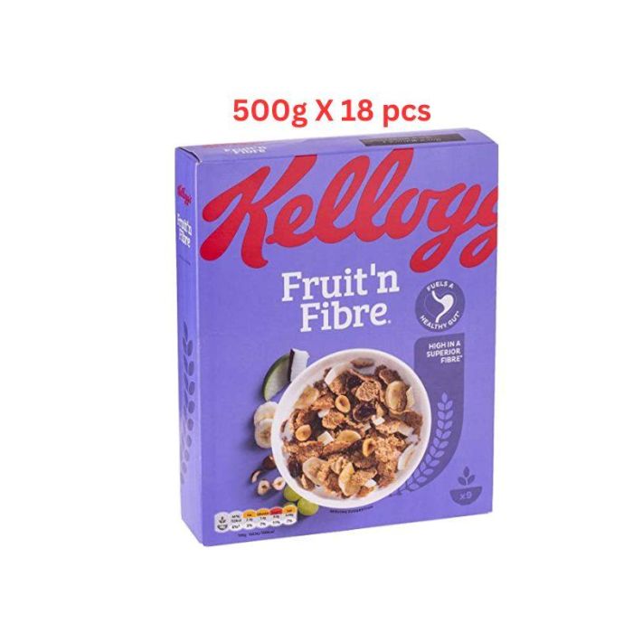 Kellogg's Fruit And Fibre Gbr (Pack Of 18 X 500g)