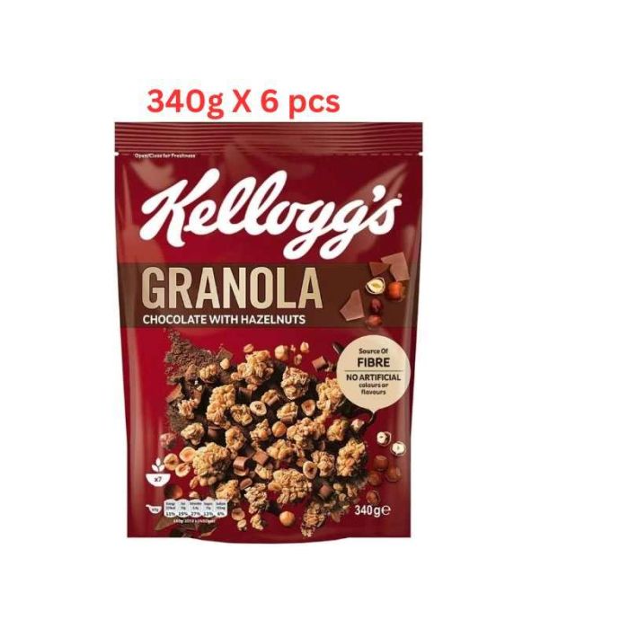 Kellogg's Granola Chocolate (Pack Of 6 X 340g)