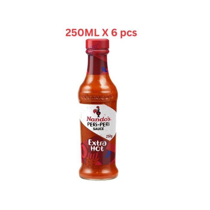 Nando's Extra Hot Peri Peri Sauce (Pack Of 6 X 250ML)