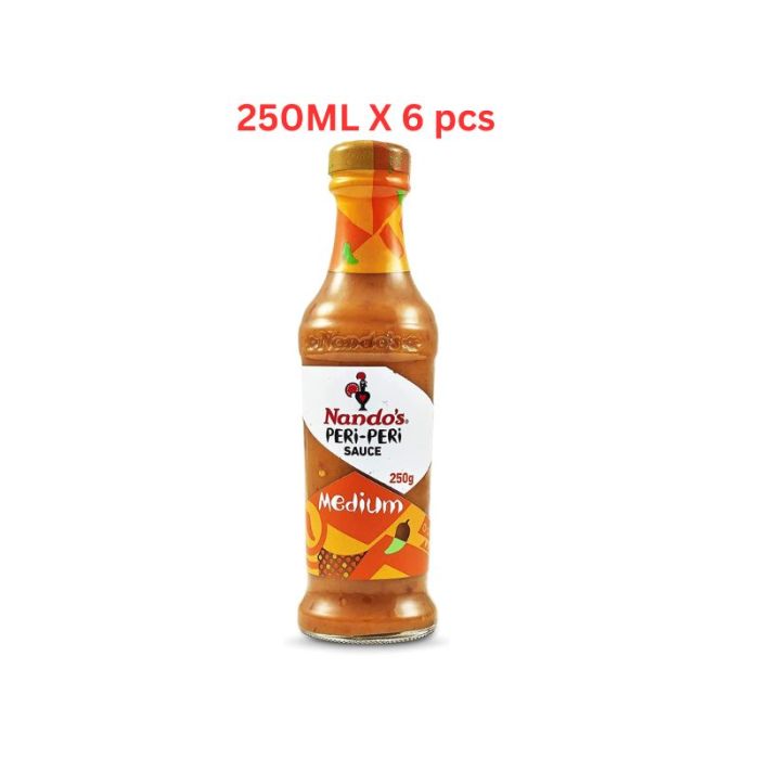 Nando's Medium Peri Peri Sauce (Pack Of 6 X 250ML)