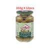PITTED GREEN OLIVES (JAR) 12X333GR CRESPO