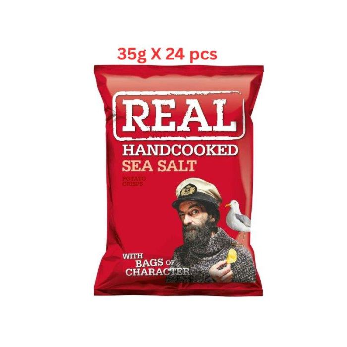 Real Crisps Sea Salt (Pack Of 24 X 35g)