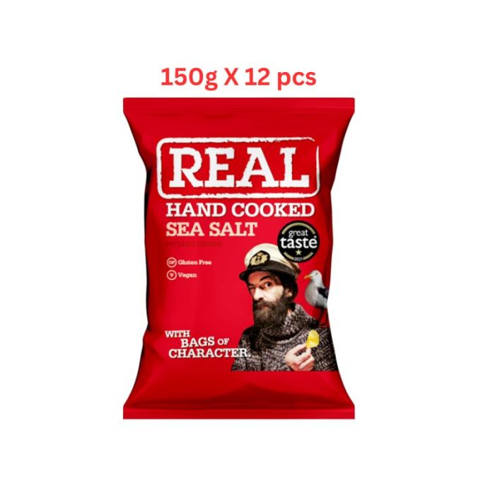 Real Crisps Sea Salt (Pack Of 12 X 150g)
