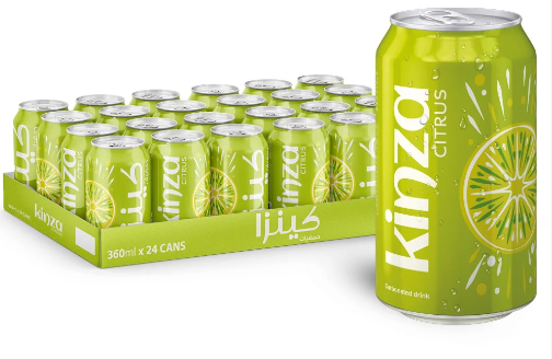 Kinza Citrus Carbonated Drink 300ml Box of 24 | كينزا بطعم الحمضيات