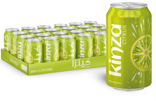 Kinza Carbonated Citrus Drink 24 X 300ml | كنزا مشروب غازي بطعم الحمضيات