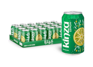 Kinza Lemon Carbonated Drink 300ml Box of 24 | مشروب كينزا غازي بالليمون 300 مل علبة 24 حبة