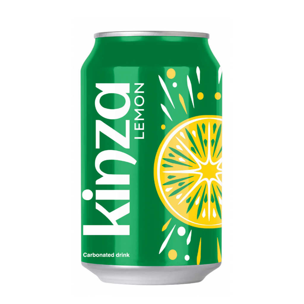 Kinza Lemon Carbonated Drink 300ml Box of 24 | مشروب كينزا غازي بالليمون 300 مل علبة 24 حبة