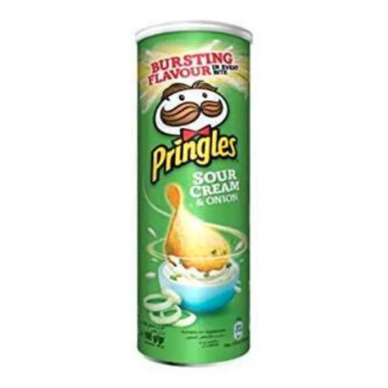 Pringles Sour Cream And Onion Chips - 165g | برينغيلز بطعم كريمة و بصل