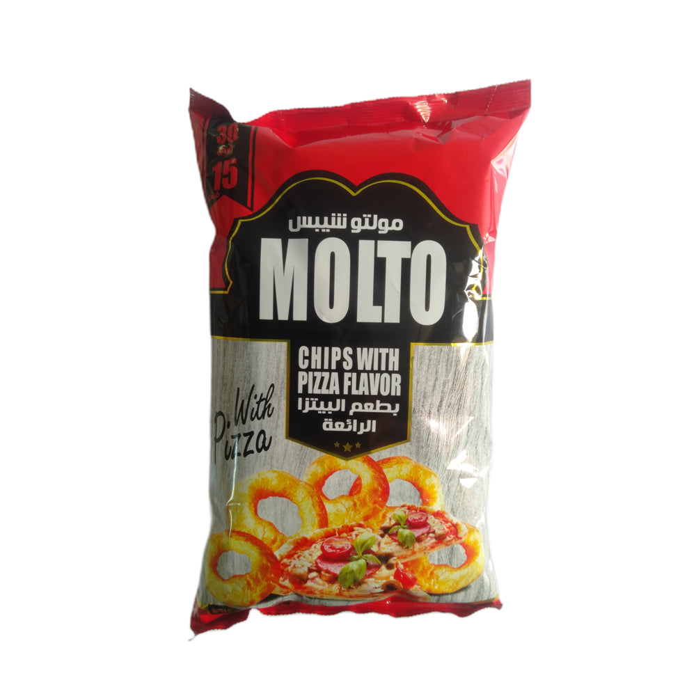 Molto Chips with Pizza Flavor ( 40g x 50 ) | مولتو شيبس بطعم البيتزا