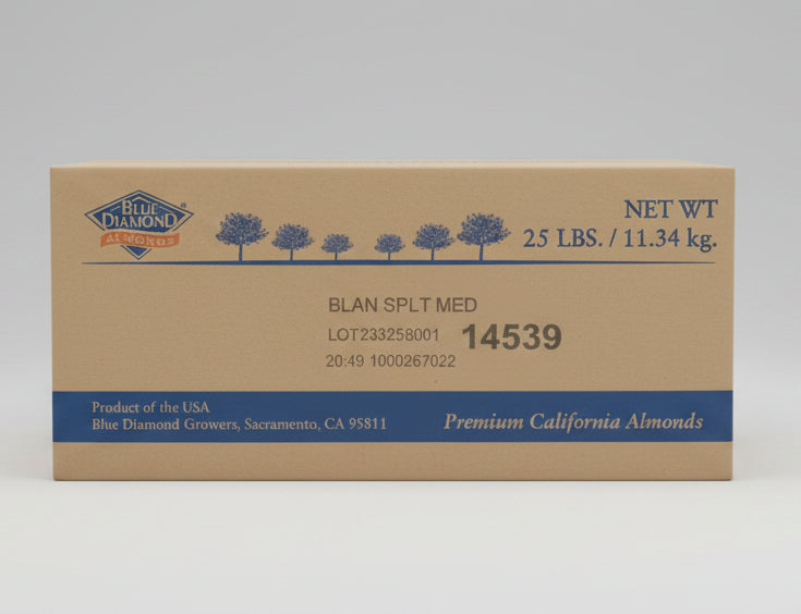 Almond Blanched Halves USA 11.34Kg | لوز مقشر انصاف