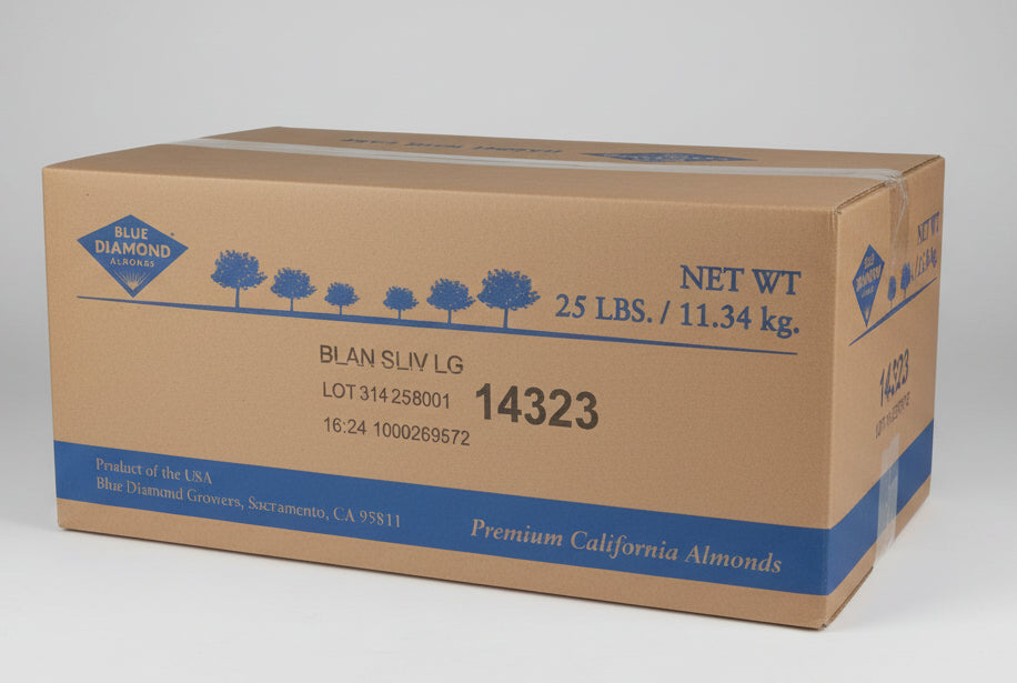 Almond Blanched Slivered USA 11.34kg| لوز مقشور مقطع طولي