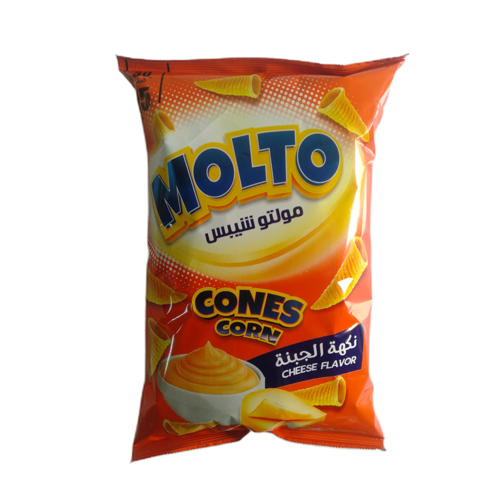 Molto Cones Corn with Cheese Flavor 40g | مولتو شيبس بطعم الجبنة