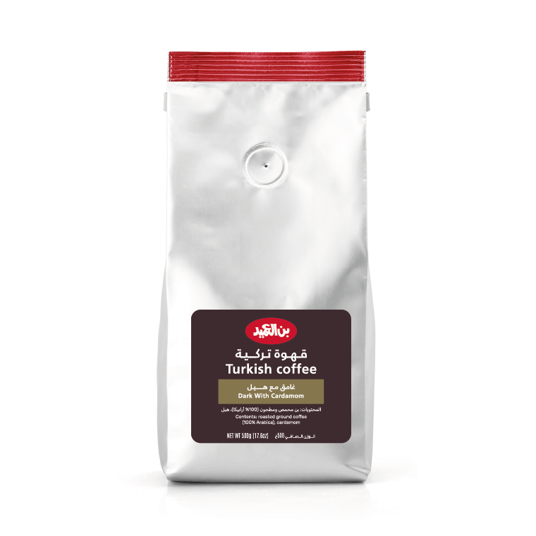 Al Ameed Turkish Dark Coffee with Cardamom 500g | بن العميد قهوة غامقة بالهيل
