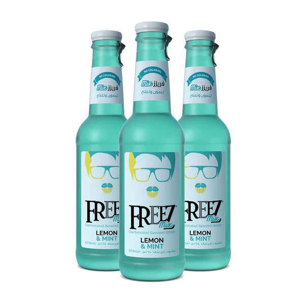 Freez Carbonated Lemon and Mint Flavored Drink ( 275ml x 24 ) | فريز بنكهة النعناع والليمون