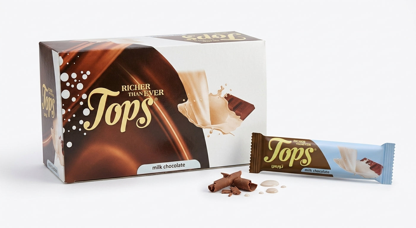 Tops Milk Chocolate Bar Box of 24 x 36g