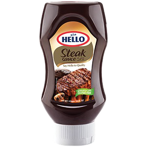 Hello Golden Steak Sauce Gluten Free 570g | هيلو صلصة ستيك جولدن خالية من الغلوتين عبوة بلاستيكية