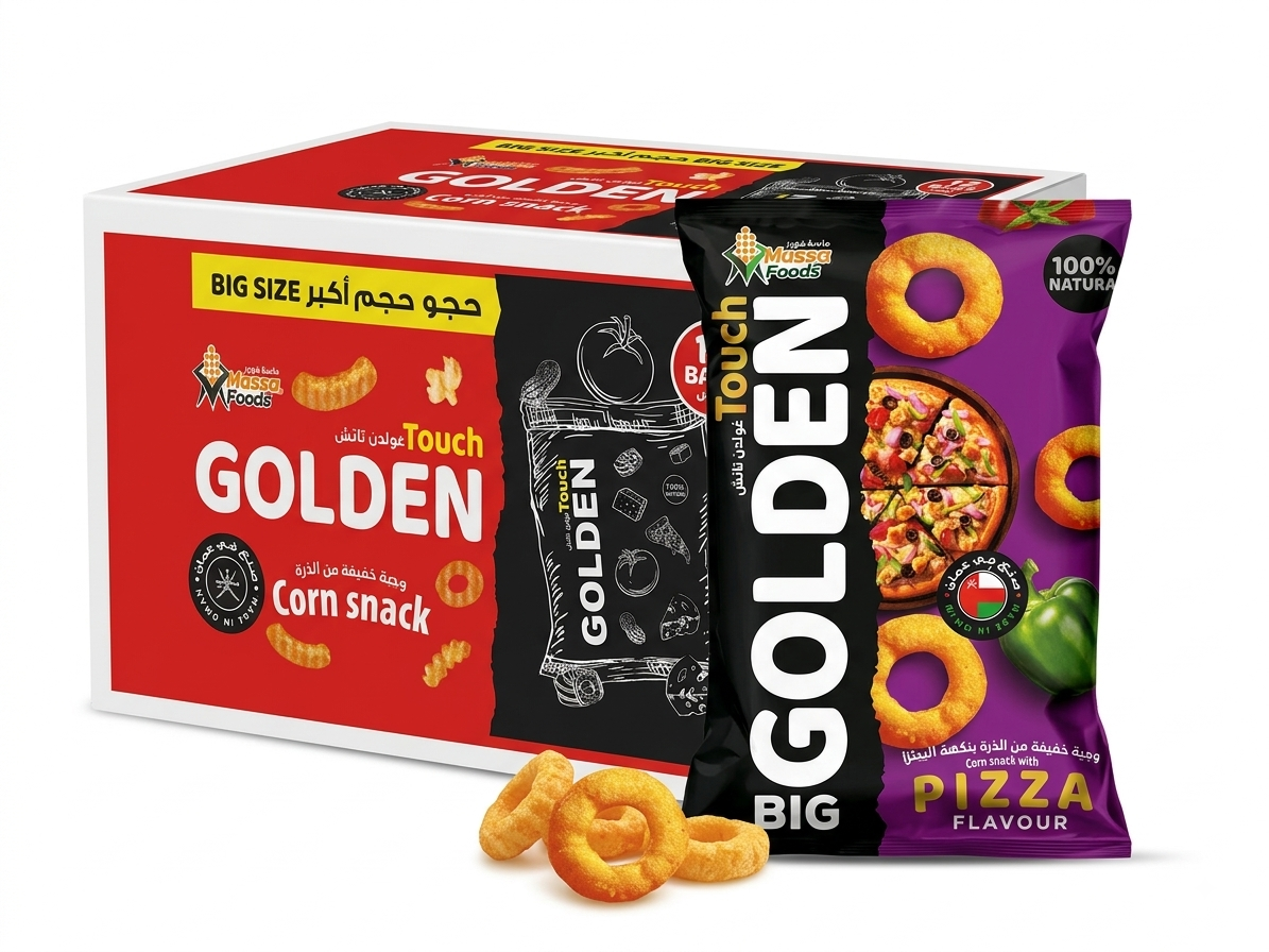 Golden Touch Corn Sticks Pizza Flavor CTN 12pcs x 70g