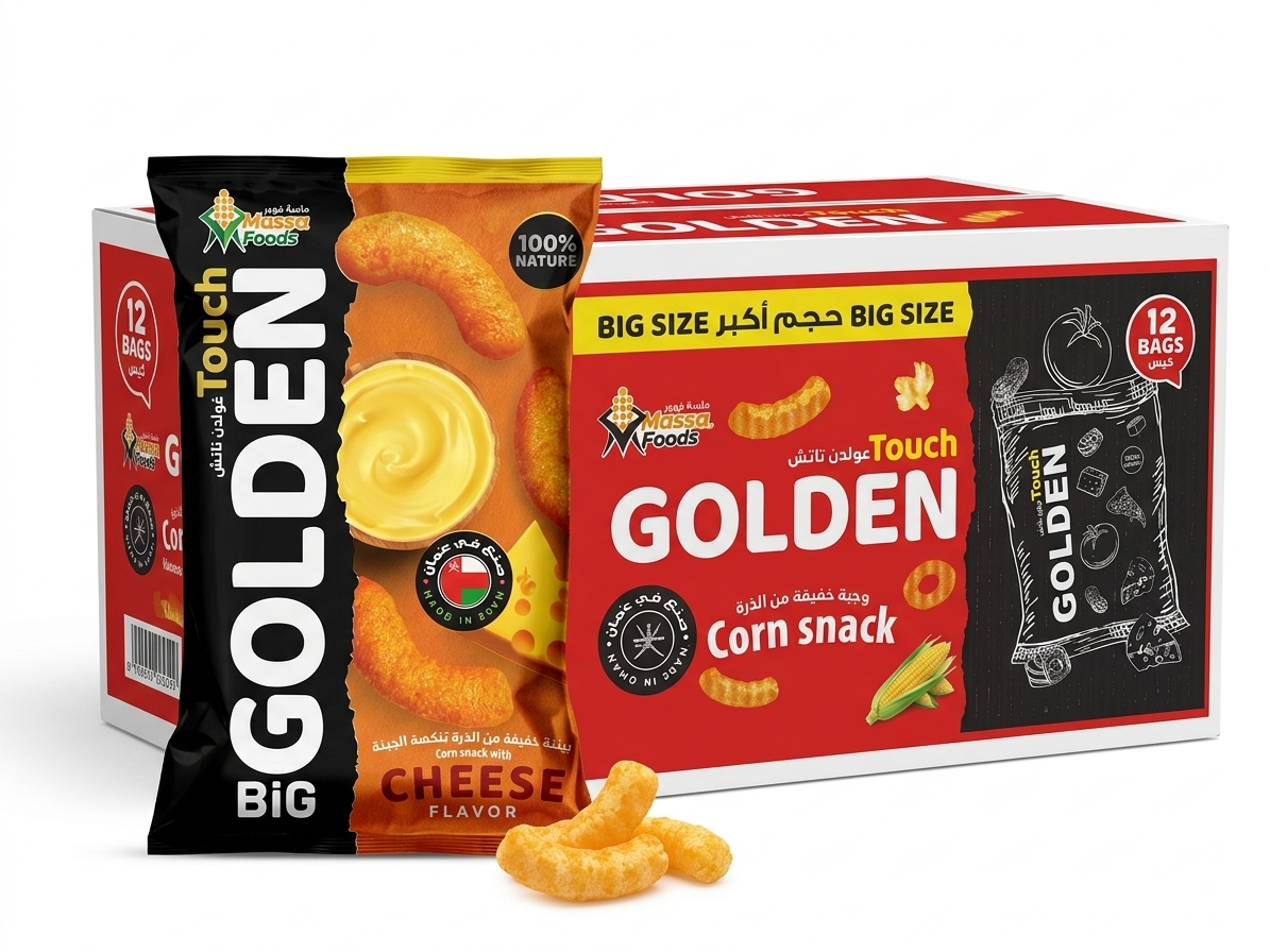 Golden Touch Corn Sticks Cheese Flavor CTN 12pcs x 70g