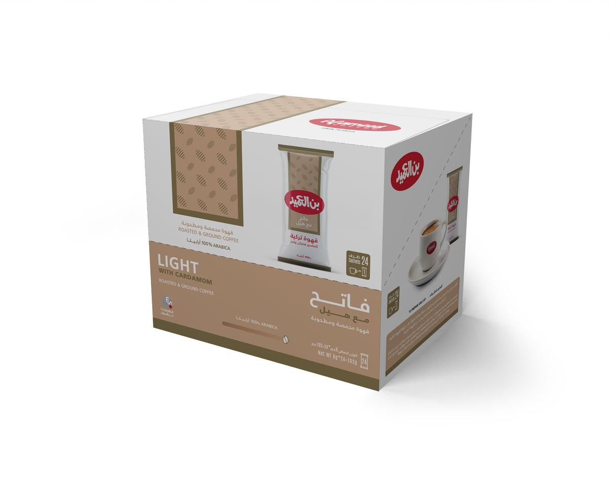 Al Ameed Turkish Coffee Light with Cardamom 500g | بن العميد قهوة تركية فاتحة مع هيل 500 جرام
