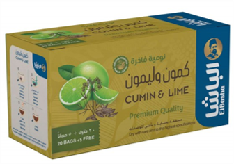 أكياس شاي الباشا كمون وليمون 25 قطعة