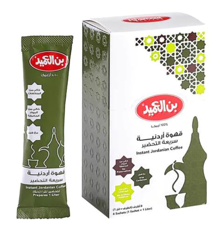 Al Ameed Instant Jordanian Coffee Pack of 6 x 24g | العميد قهوة أردنية سريعة التحضير