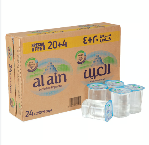 Al Ain water 250 ml cups x 24 | مياه العين أكواب