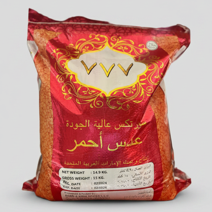 Red Lentils 15kg | الجودي عدس احمر