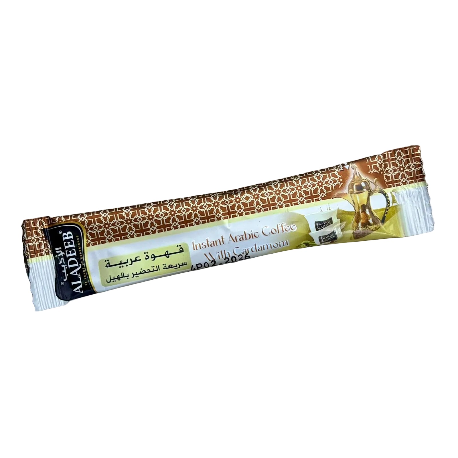 Aladeeb Instant Arabic Coffee with Cardamom Box of 48 x 2g | الأديب قهوة عربية سريعة التحضير بالهيل