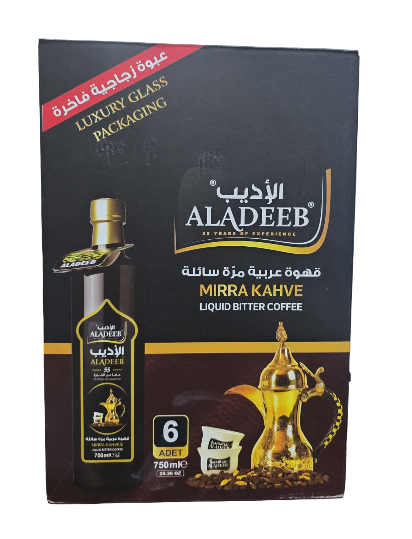 Aladeeb Liquid Bitter Coffee CTN 6 x 750 ml | الأديب قهوة عربية مرة سائلة
