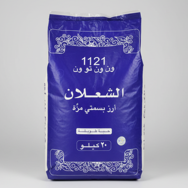 Al Shalan Sella Basmti Rice 1121 Creamy 20kg| أرز بسمتي الشعلان
