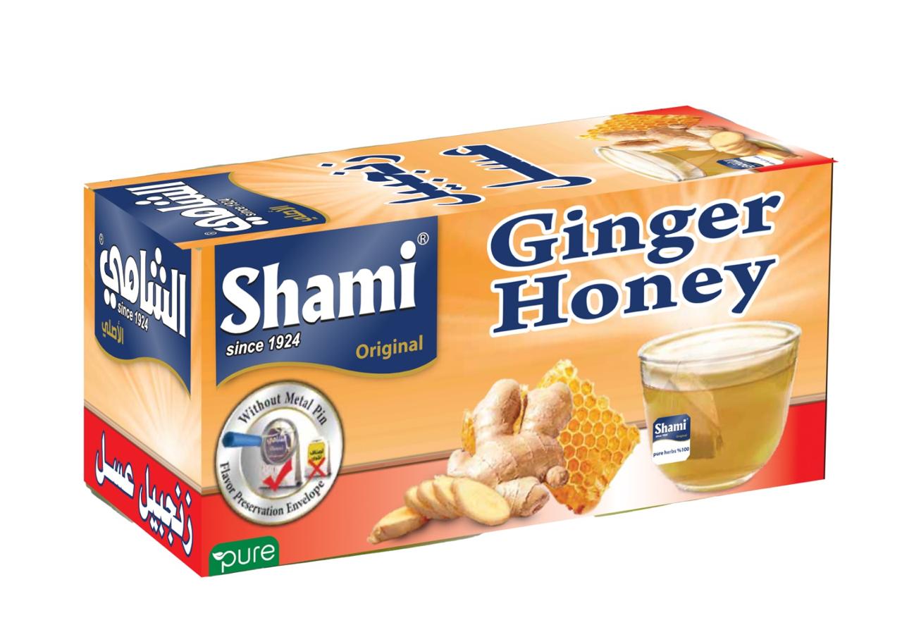 AL Shami Ginger & Honey 20 Bags | الشامي زنجبيل وعسل - 2kShopping