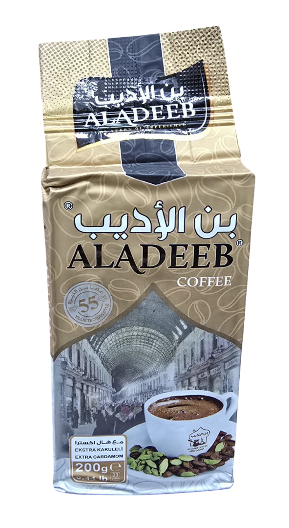 Aladeeb Coffee with Extra Cardamom Box of 10 x 200g | الاديب قهوة مع هال اكسترا