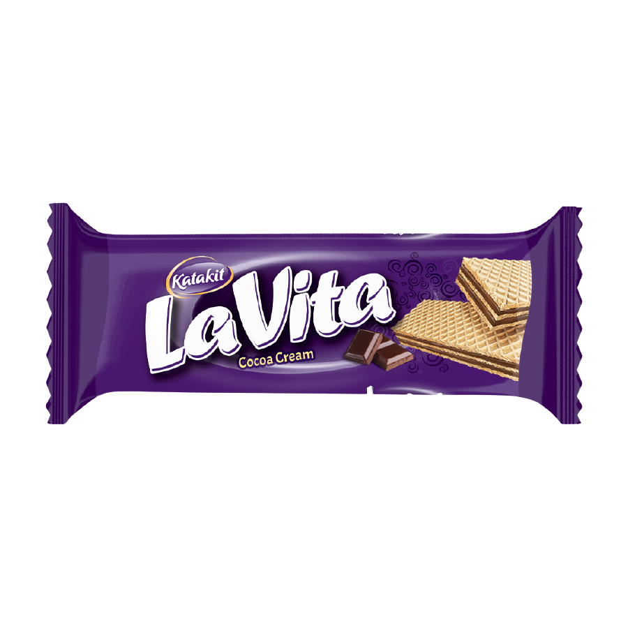 Katakit Lavita Cocoa Cream Wafer Biscuits ( 22g x 24 ) | كتاتكيت بسكويت لافيتا شوكولا