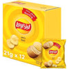 Lay's Salt Potato Chips - 21g x 12 | شيبس ليز بطعم الملح