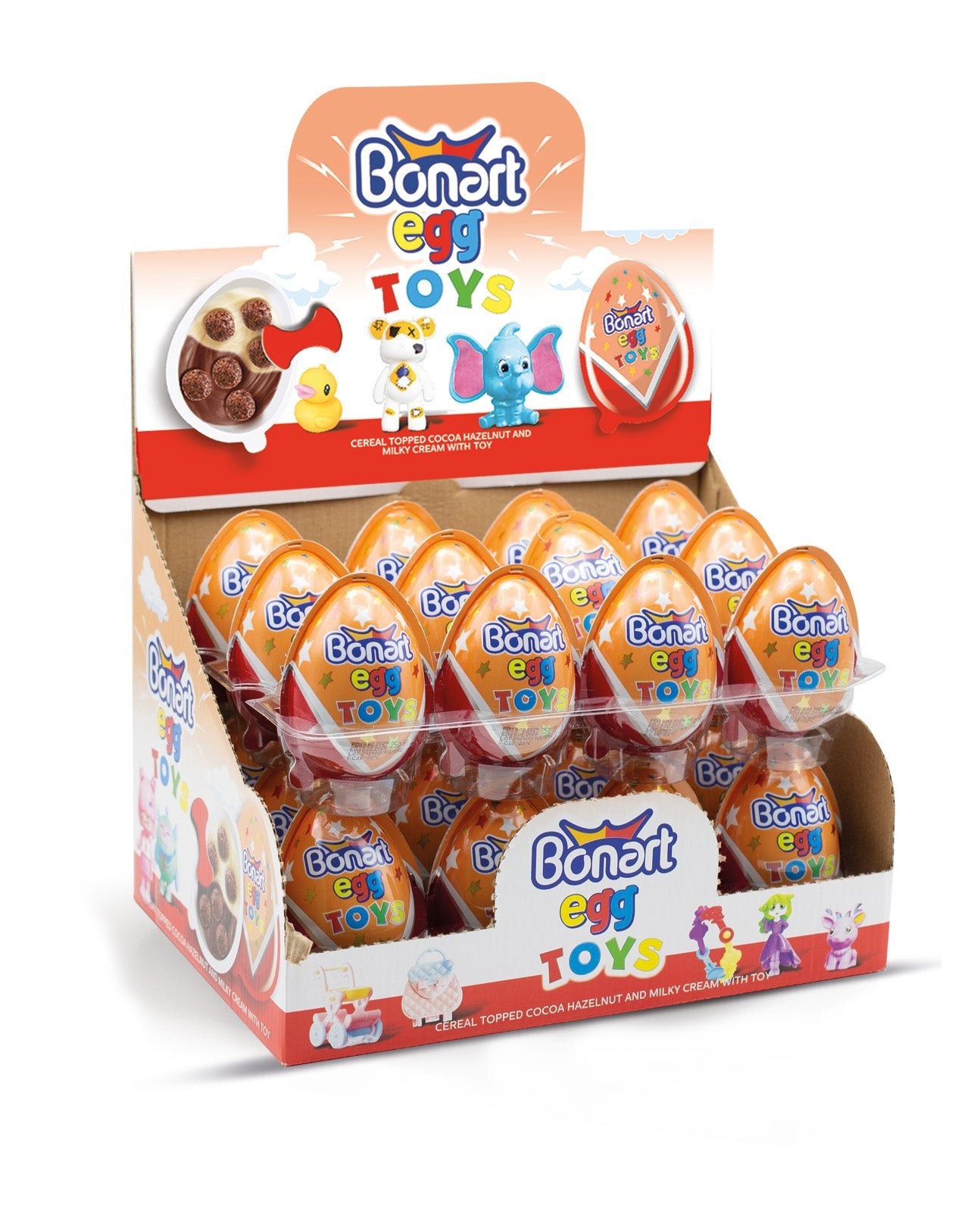 Bonart Egg with Surprise Toy for Girls 24 X 25g | بيضة بونارت مع لعبة مفاجئة للفتيات 24 × 25 غرام