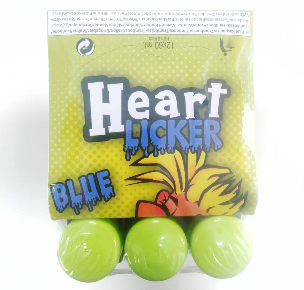 Blue Heart Licker Sour Candy Drink ( 60ml x 12 ) | هيرت ليكر حلوى سائلة