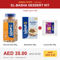 El-Basha Dessert Kit bundle - Almonds Split 500g + Muhalabieh 300g + Custard Mix 300g